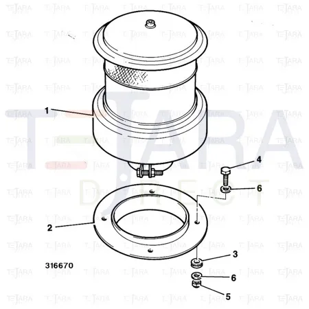 JCB Part No.# 265/02605, TURBO 2 PRE-CLEANER - JCB Spare Parts