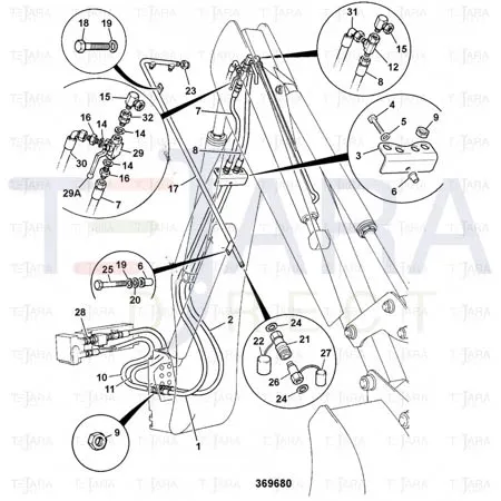 JCB Part No.# 331/14734, ADAPTOR PLATE x4 - JCB Spare Parts