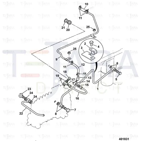 JCB Part No.# 02/911262, Hose - JCB Spare Parts