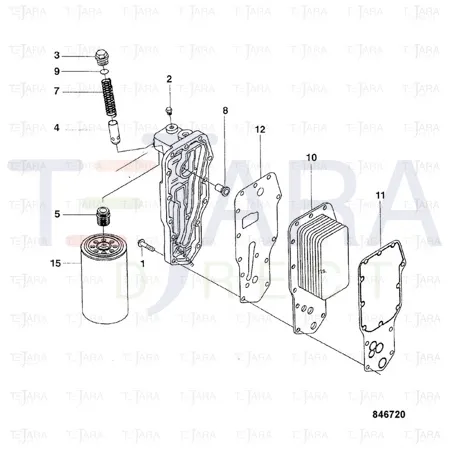 JCB Part No.# 7232/50103, OIL FILTER ELEMENT - JCB Spare Parts