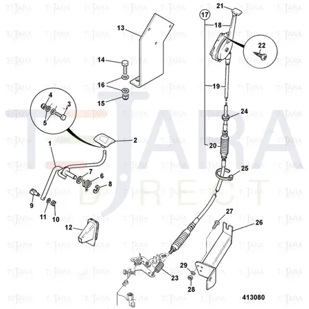 JCB Part No.# 331/31126, MOUNT.THROTTLE LEVER - JCB Spare Parts