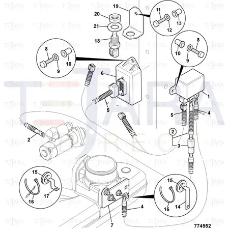 JCB Part No.# 716/30295, RELAY-24V HIGH CURRENT - JCB Spare Parts