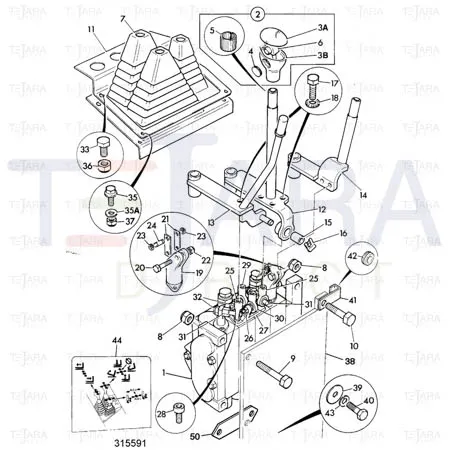 JCB Part No.# 128/13521, KNOB plain - JCB Spare Parts
