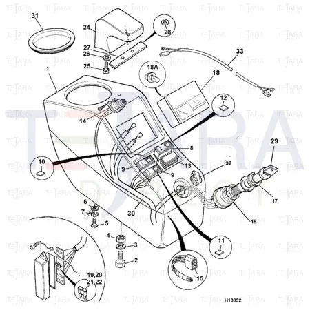 JCB Part No.# 701/03400, STARTER SWITCH - JCB Spare Parts