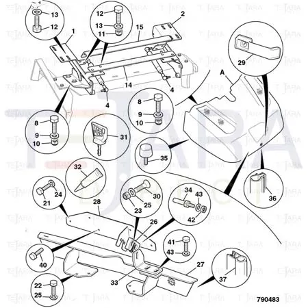 JCB Part No.# 331/55321, GAS STRUT - JCB Spare Parts