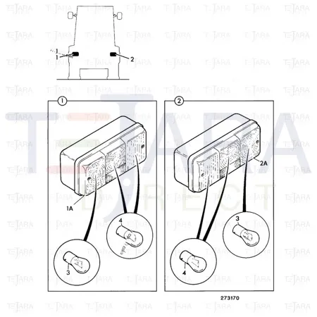 JCB Part No.# 700/40001, LENS -LH - JCB Spare Parts