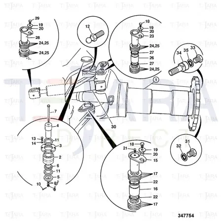 JCB Part No.# 809/00112, Bearing liner 50mm pivot bore - JCB Spare Parts