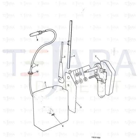 JCB Part No.# 332/A2374, WIPER MOTOR ( RTFL ) (714/28400) - JCB Spare Parts