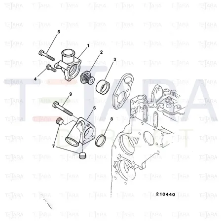 JCB Part No.# 02/910887, KIT-THERMOSTAT - JCB Spare Parts