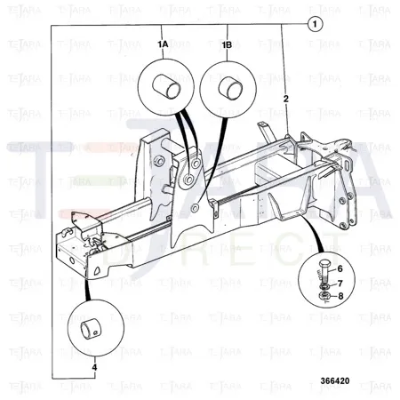 JCB Part No.# 829/01215, PIVOT BOSS - JCB Spare Parts