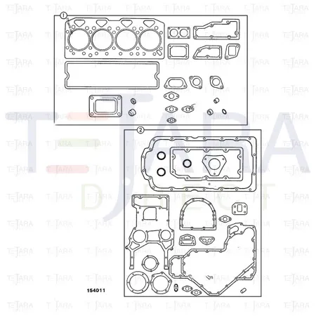 JCB Part No.# 02/202393, KIT-GASKET - JCB Spare Parts