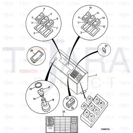 JCB Part No.# 701/11001, SWITCH-SIDE-H/LGHT - JCB Spare Parts