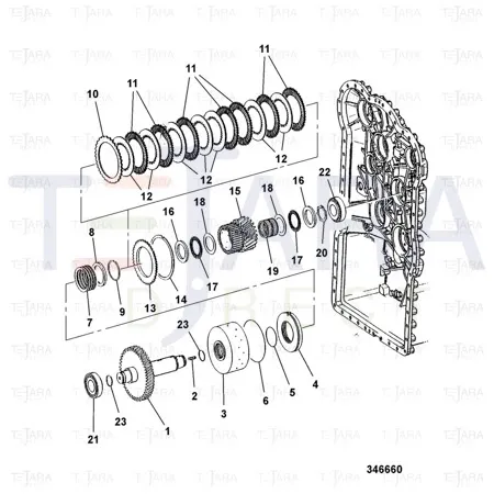 JCB Part No.# 04/600701, Disc clutch - JCB Spare Parts