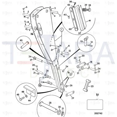 JCB Part No.# 823/10536, SHIM 2mm - JCB Spare Parts