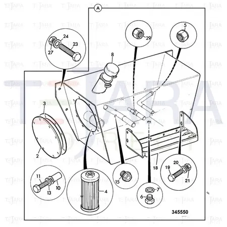JCB Part No.# 123/08053, SIGHT GAUGE 11/4 BSP - JCB Spare Parts