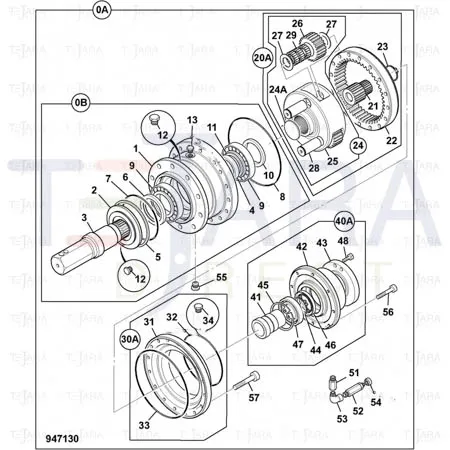 JCB Part No.# 332/E5397, Shaft . - JCB Spare Parts