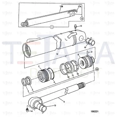 JCB Part No.# 594/14300, End/Cap Assy (594/00171) - JCB Spare Parts