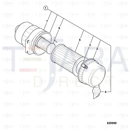 JCB Part No.# 32/925746, AIR CLEANER - JCB Spare Parts