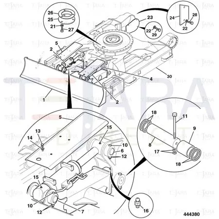 JCB Part No.# 1316/0508Z, (W) (P) SET SCREW M12x30 (P461) - JCB Spare Parts