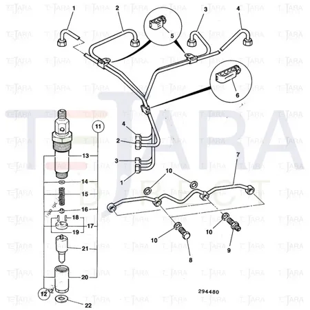 JCB Part No.# 17/112002, NOZZLE INJECTOR - JCB Spare Parts