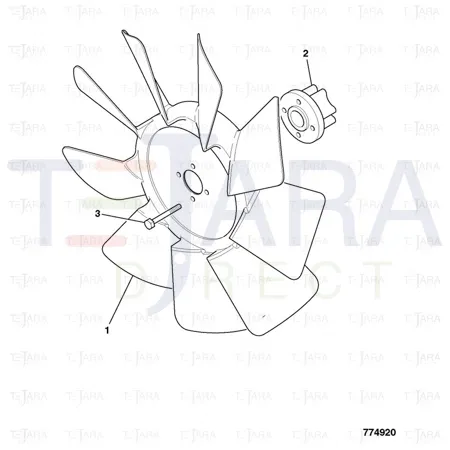 JCB Part No.# 331/47063, FAN SPACER 42.5mm - JCB Spare Parts