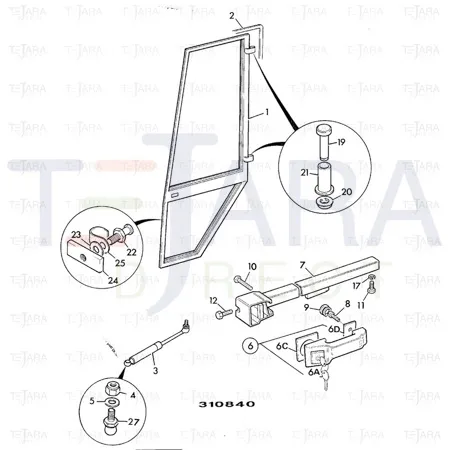 JCB Part No.# 331/66778, (W) (P) GAS STRUT 201>329 - JCB Spare Parts