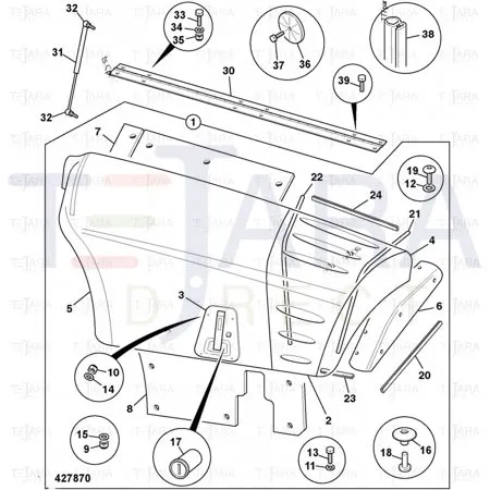 JCB Part No.# 160/15000, COVER - JCB Spare Parts