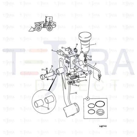 JCB Part No.# 121/34400, RESERVOIR - JCB Spare Parts