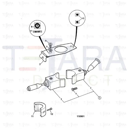 JCB Part No.# 701/37702, SWITCH COLUMN RH - JCB Spare Parts