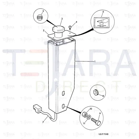 JCB Part No.# 1411/0001Z, WASHER 1/4  MEDIUM PLAIN - JCB Spare Parts