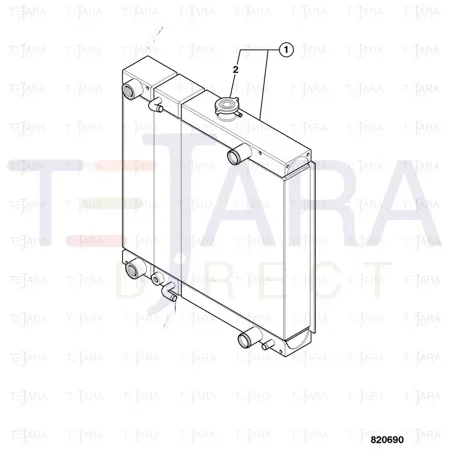JCB Part No.# 332/S5190, COMBI COOLER - JCB Spare Parts