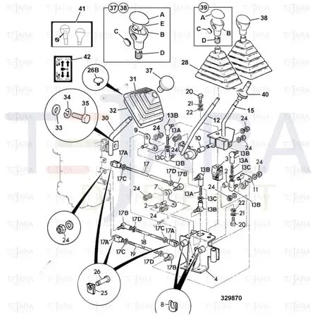 JCB Part No.# 335/04969, WA FOLLOWING LEVER - JCB Spare Parts