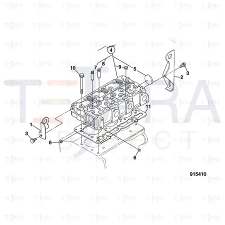 JCB Part No.# 02/601183, Gasket Cylinder He - JCB Spare Parts