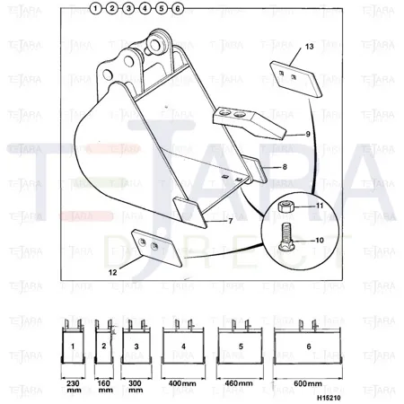 JCB Part No.# 826/01111, PLOUGH BOLT - JCB Spare Parts