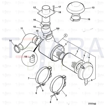JCB Part No.# 32/925394, RAIN CAP - JCB Spare Parts