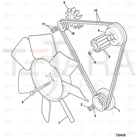 JCB Part No.# 02/801603, BELT PAIR - JCB Spare Parts