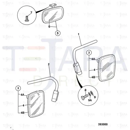 JCB Part No.# 331/26944, MIRROR - JCB Spare Parts
