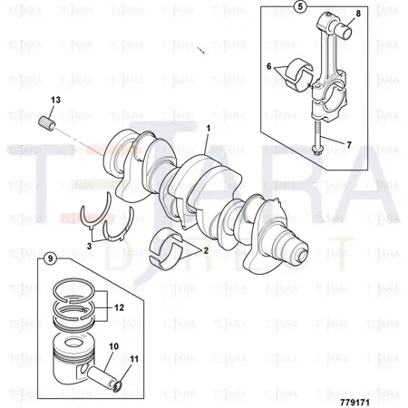 JCB Part No.# 02/941167, Piston Ring - JCB Spare Parts