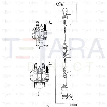 JCB Part No.# 25/974602, VALVE-MAIN RELIEF - JCB Spare Parts