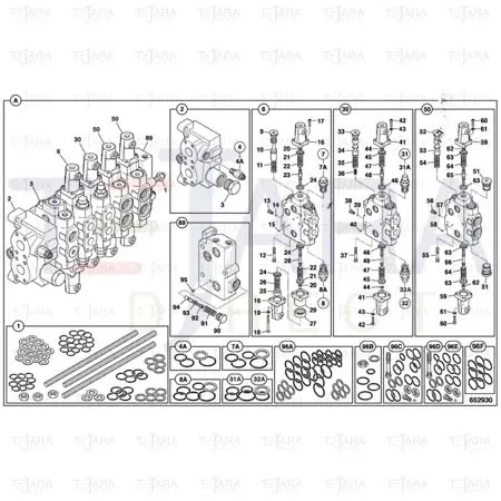JCB Part No.# 25/202001, KIT-SEAL - JCB Spare Parts