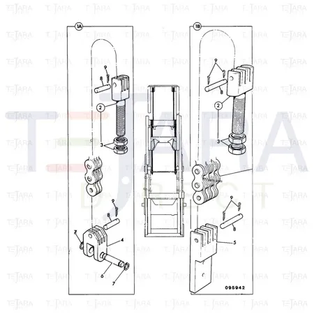 JCB Part No.# 1350/0703, NUT - JCB Spare Parts