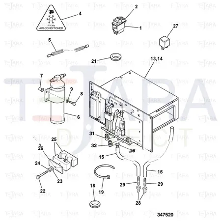 JCB Part No.# 716/11100, (W) (P) CHANGEOVER RELAY 24V - JCB Spare Parts