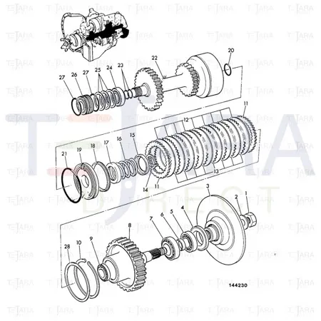 JCB Part No.# 907/50500, BEARING - TAPER ROLLER AS - JCB Spare Parts