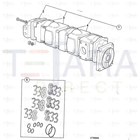 JCB Part No.# 20/915000, PUMP HYDRAULIC - JCB Spare Parts