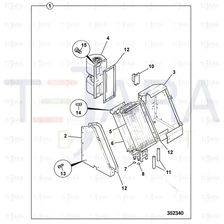 JCB Part No.# 331/14049, THERMOSTAT HEATER/ - JCB Spare Parts