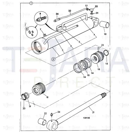 JCB Part No.# 25/221265, C-V  A204-30J-J03 - JCB Spare Parts