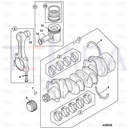 JCB Part No.# 02/202913, Kit-main bearing - JCB Spare Parts