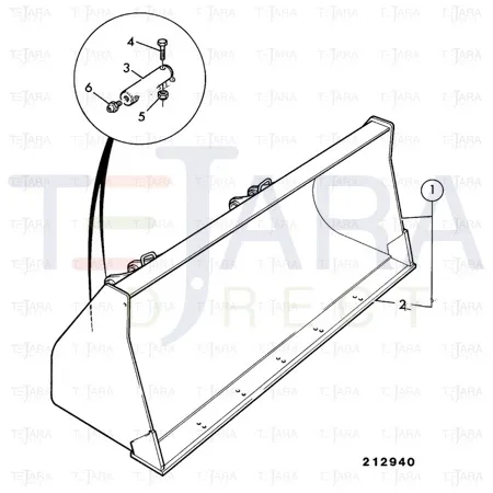 JCB Part No.# 123/04023, TOEPLATE 74 - JCB Spare Parts