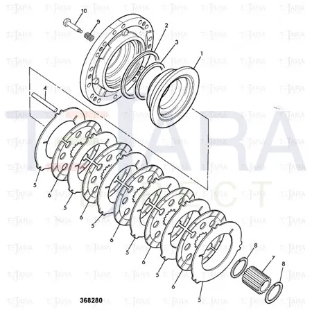 JCB Part No.# 458/M2801, BRAKE PISTON PRB - JCB Spare Parts