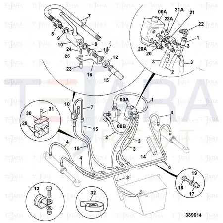 JCB Part No.# 612/04100, HOSE 3/8BSP 550mm - JCB Spare Parts